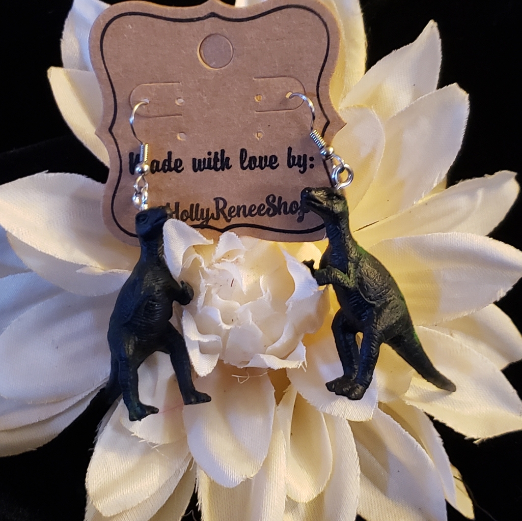 T-Rex Dinosaur Dangle Earrings